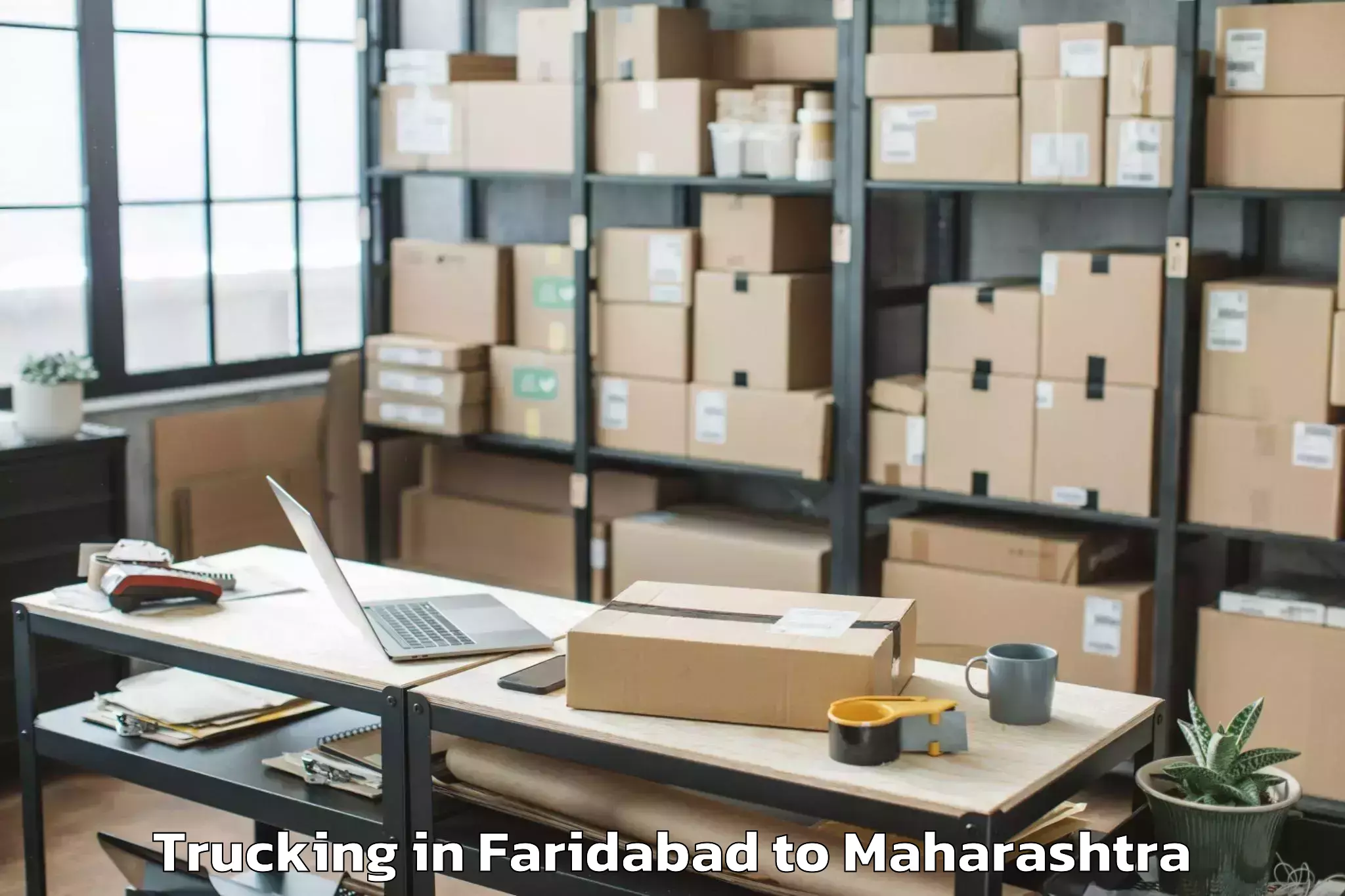 Professional Faridabad to Mhasla Trucking